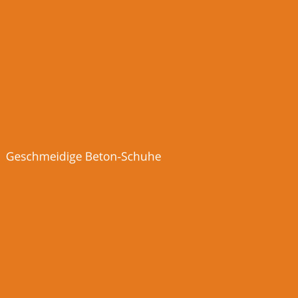 Geschmeidige Beton-Schuhe